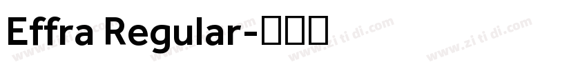 Effra Regular字体转换
